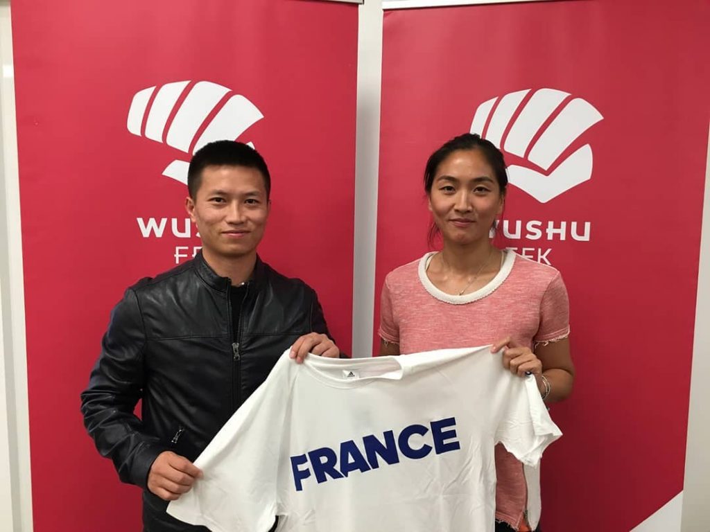 M. Hou Lin, et la championne de France et athlète internationale, Josepha Yang.